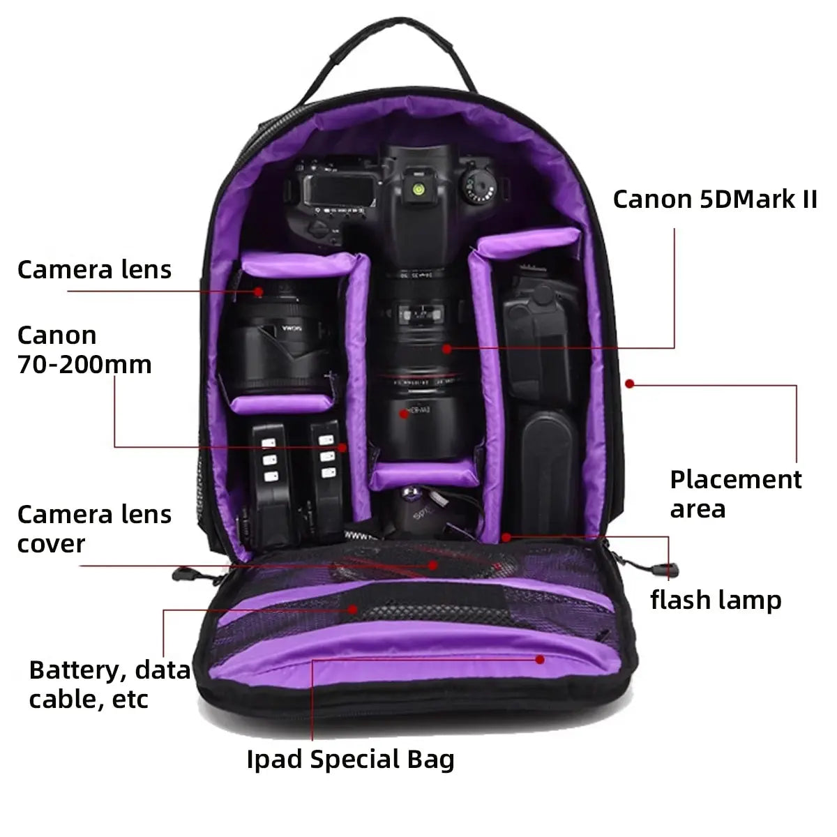 Waterproof DSLR Camera Backpack – Outdoor Photo Bag for Nikon Canon Camera Backpack HIP