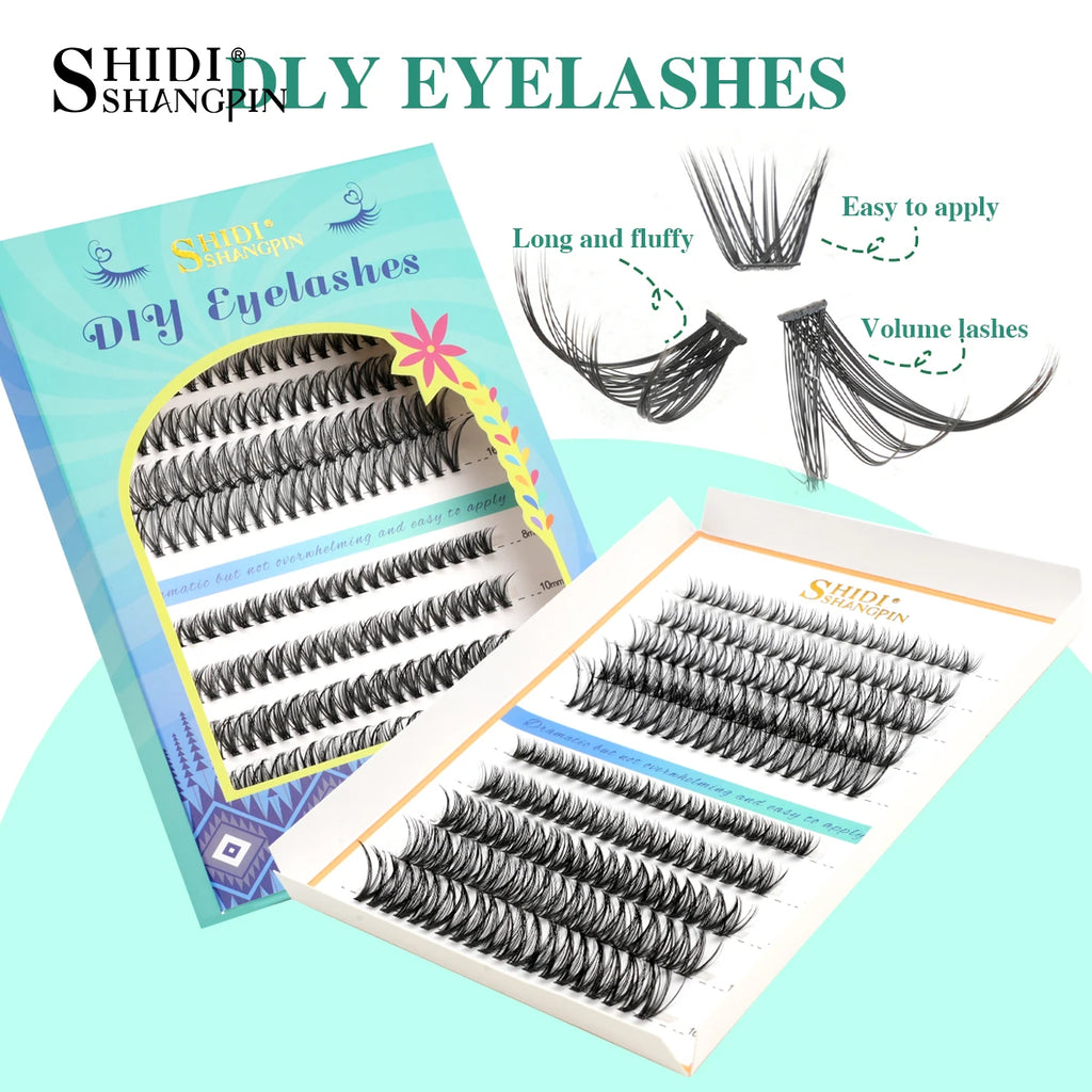 YSDO New 120/200 Bundles Eyelash Extension 10 Rows 3D Mink Russian Volume Lashes D Curl Eyelashes Individual Cilia Makeup Tool HIP