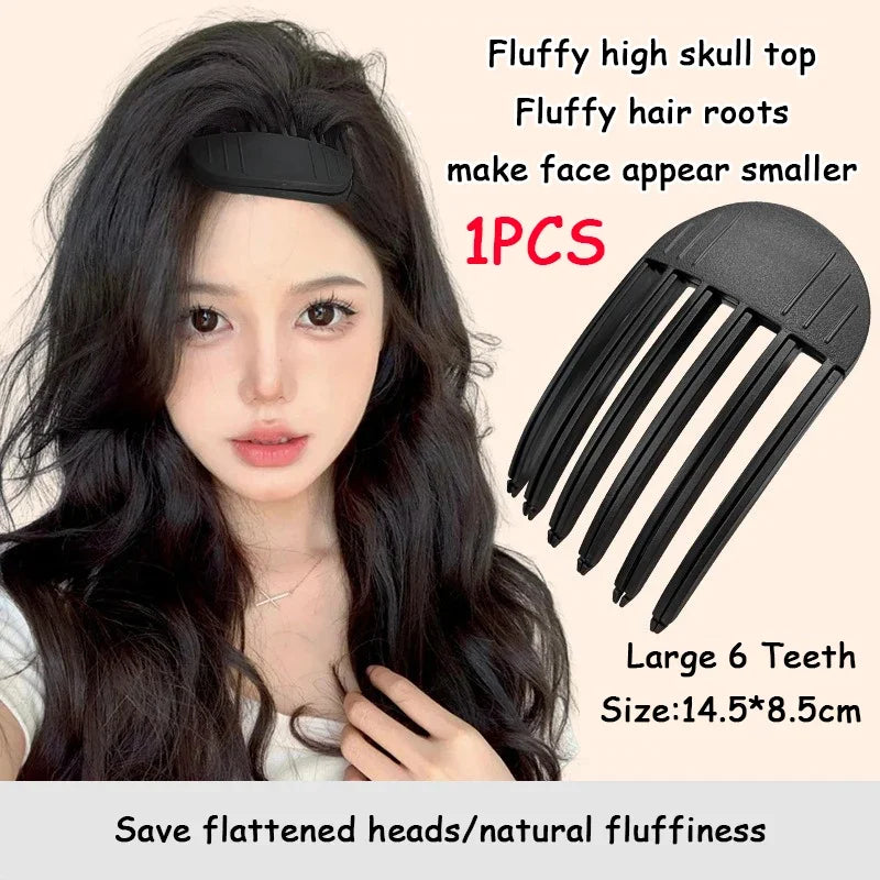 3/6Teeth Hair Roots Volumizing Hair Clips Women Curling Bangs Fixed Shape Hairpin Wind Sculpting Combs High-arched Styling Tool HIP 1pc 6Teeth