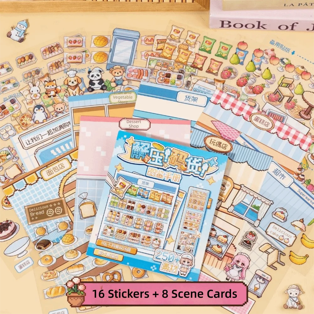 3D Miniature Scene Sticker Book – Landscape Collage Kit for Kids Kids Sticker Craft Kit HIP