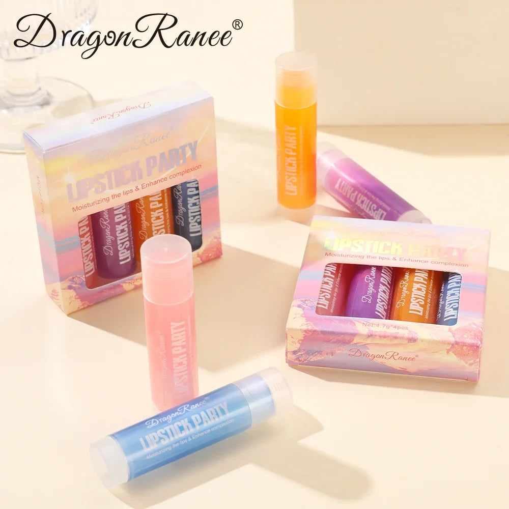Pearlescent Mirror Lip Gloss Set 4pc – Shiny Moisturizing Glaze Lip Gloss Set HIP