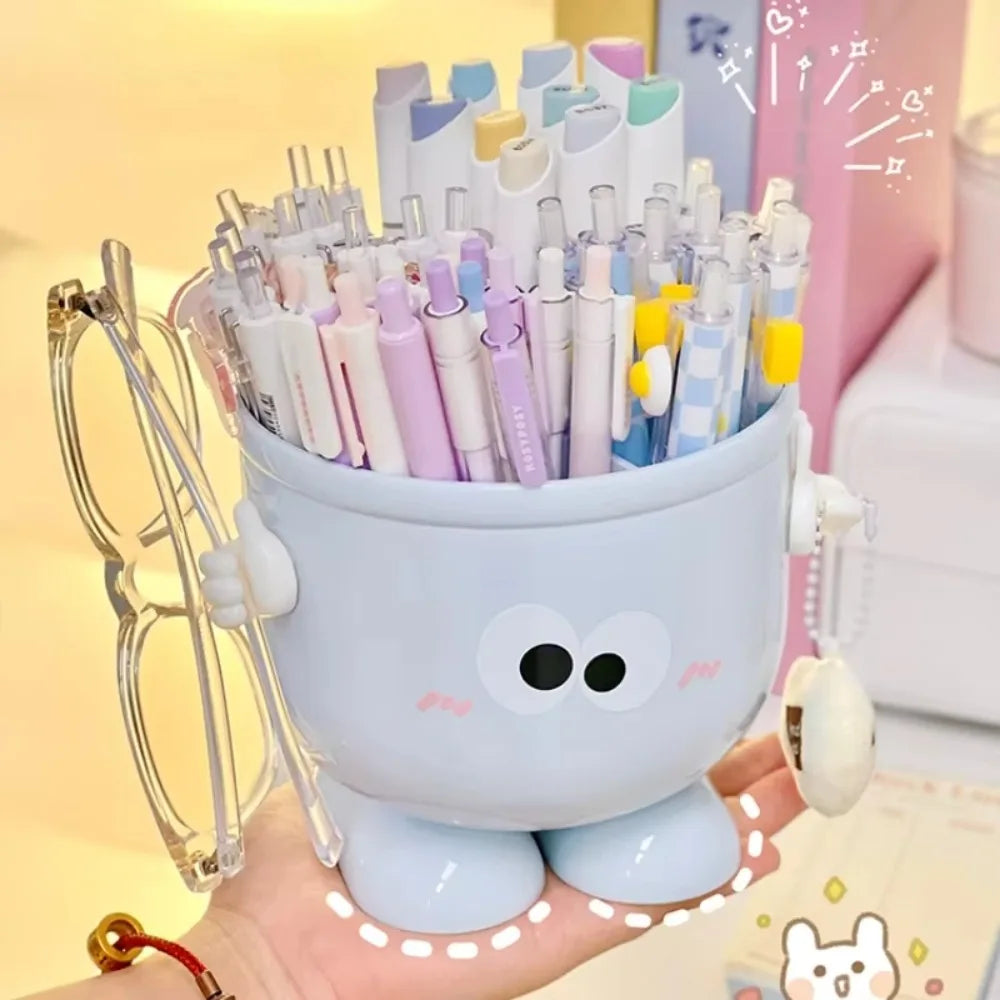 Cute Cartoon Pen Holder – Plastic Desktop Desk Organizer Desktop Pen Organizer HIP