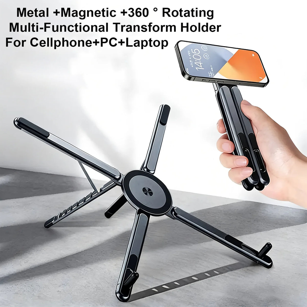 3-in-1 Magnetic Phone Holder, Selfie Stick & Tripod | DOOCK Phone Tripod Stand HIP