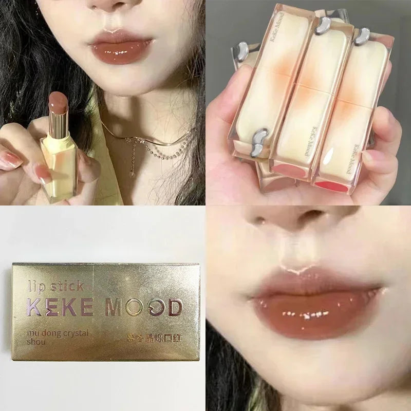 Solid Jelly Lipstick Crystal Lip Balm Water Wave Mirror Lip Gloss Long Lasting Moisturizing Lips Glaze Lip Care Makeup Cosmetic HIP 02