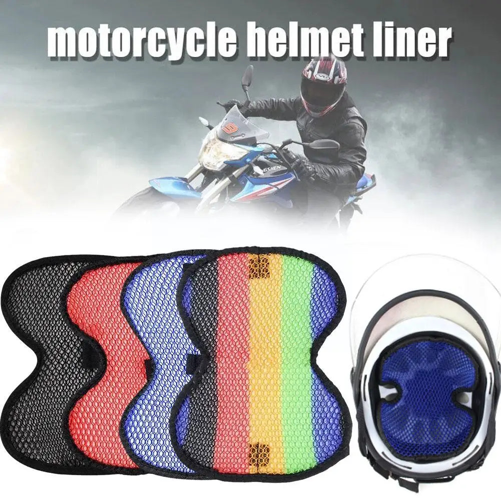 Soft Non-slip Motorcycle Helmet Insert Liner Honeycomb Motorbikes Breathable Mesh Sweat Wicking Lining Helmet Insulation Pad HIP