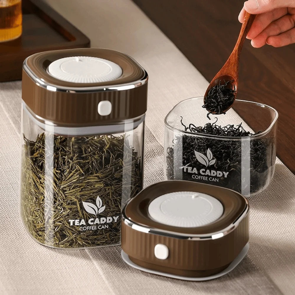 Glass Coffee Bean Storage Jar – Airtight & Date Record Glass Storage Jar HIP