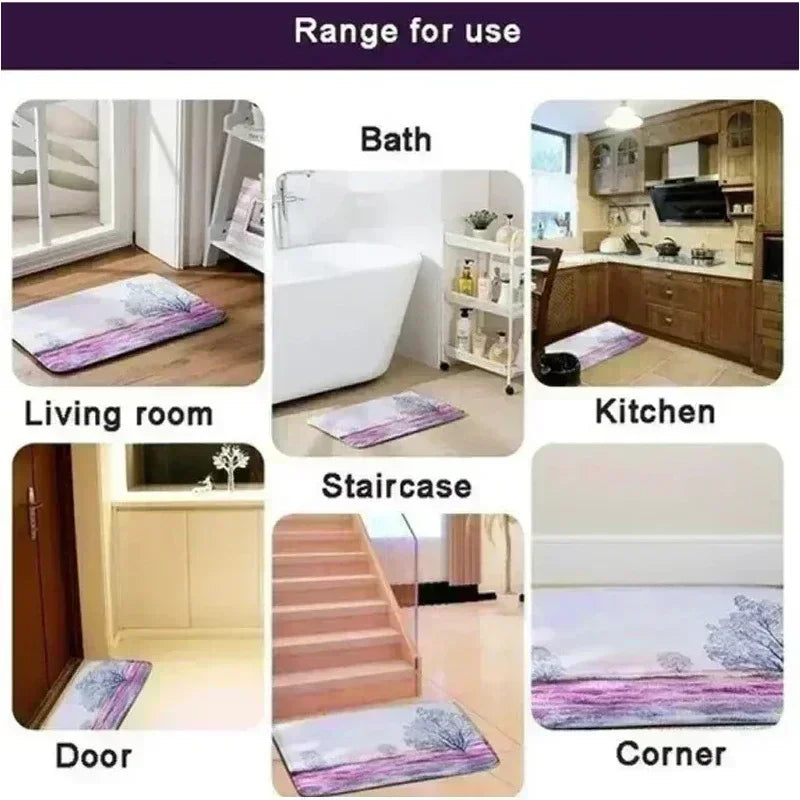 Retro Floral Floor Mat – Anti-Slip, Washable Doormat Decorative Floor Mat HIP