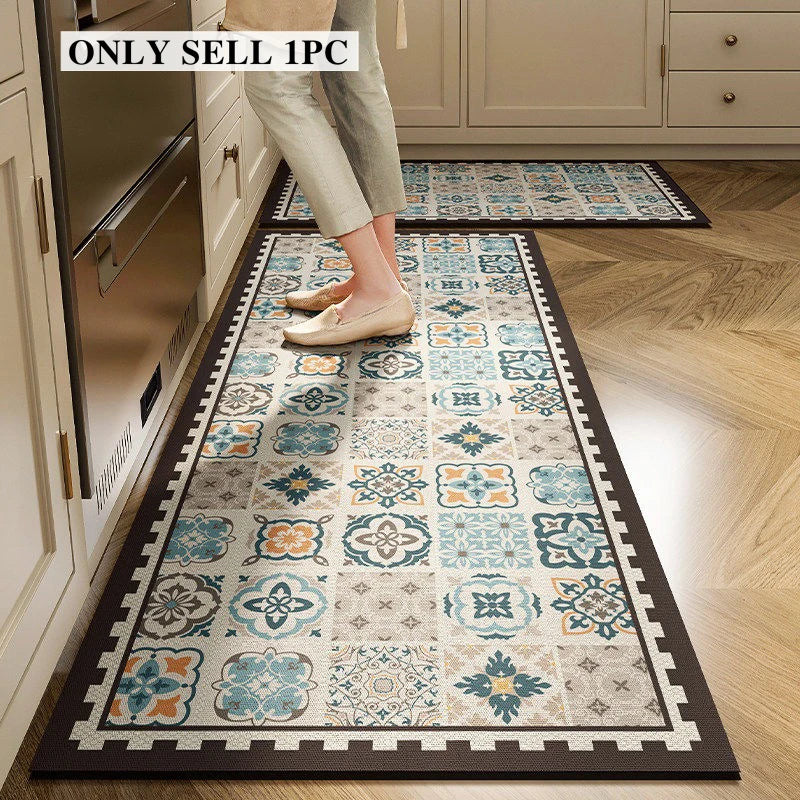PVC Leather Kitchen Floor Mat – Waterproof & Non-Slip Rug Kitchen Floor Mat HIP
