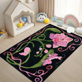 Botanical Floral Non-Slip Rug – Orchid Mantis Nature Art Print Decorative Area Rug HIP 1 40X60-Felt