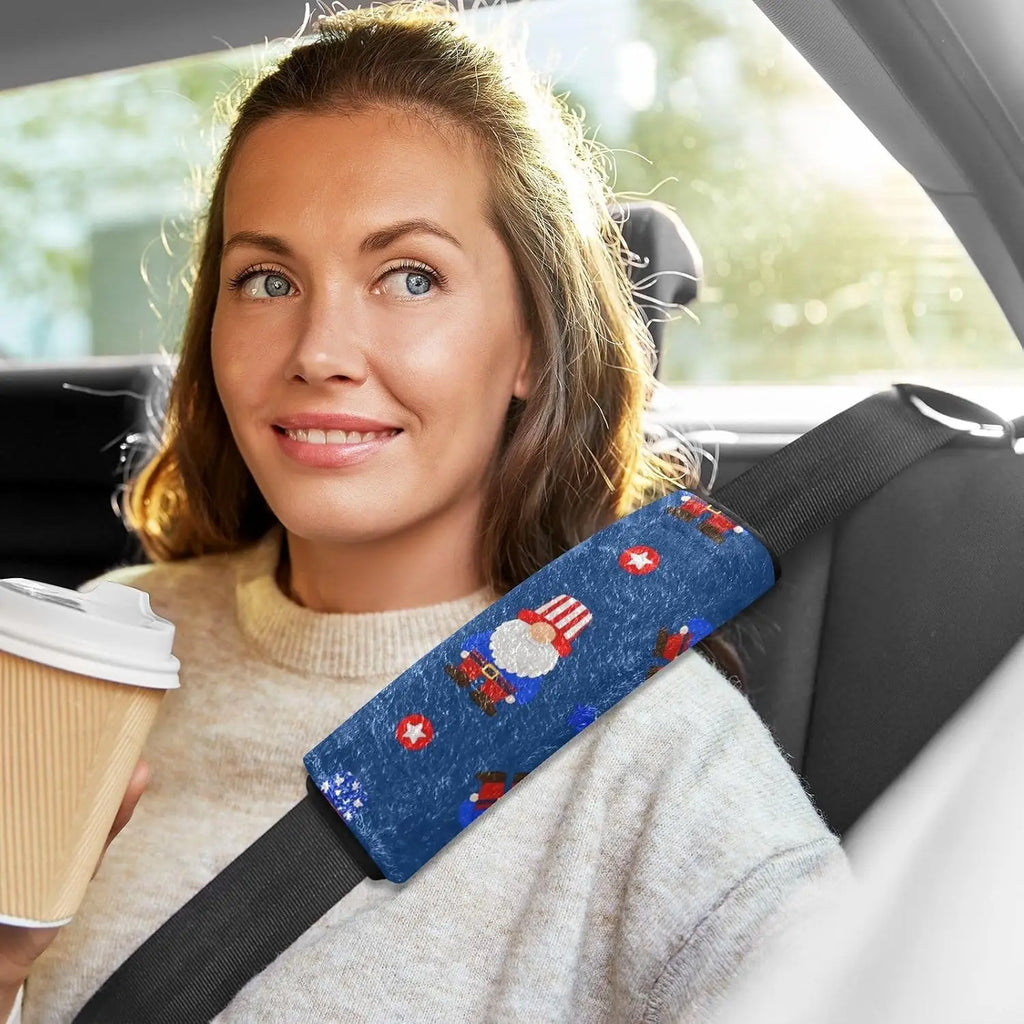 4th of July Patriotic Seat Belt Cover Pads for Women Seat Belt Cover HIP