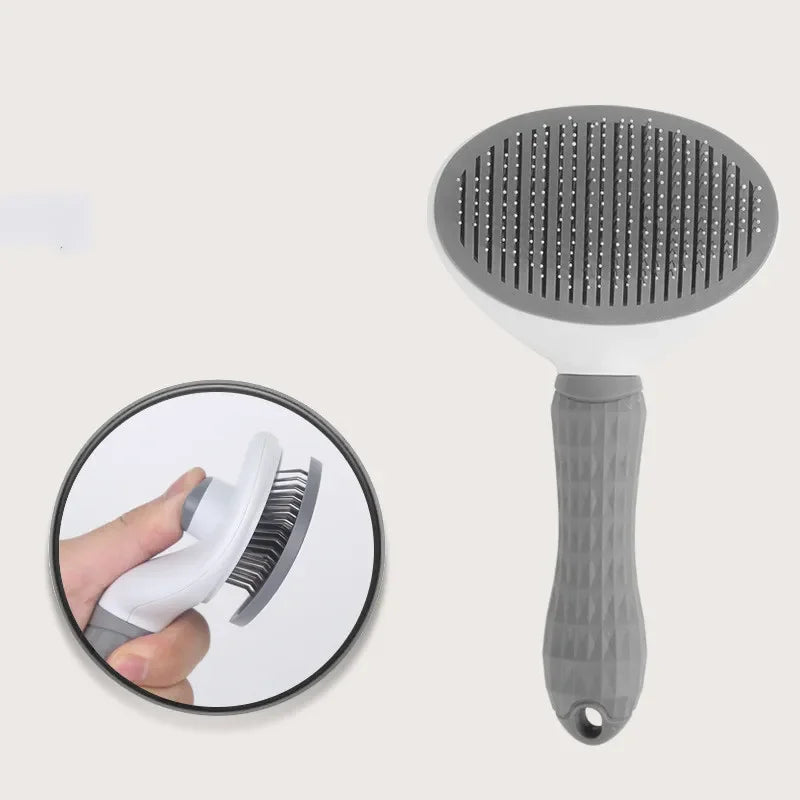 Cat Anti-Slip Grooming Brush & Needle Comb | Hair Removal Cat Grooming Comb HIP C791-Gray 1pcs