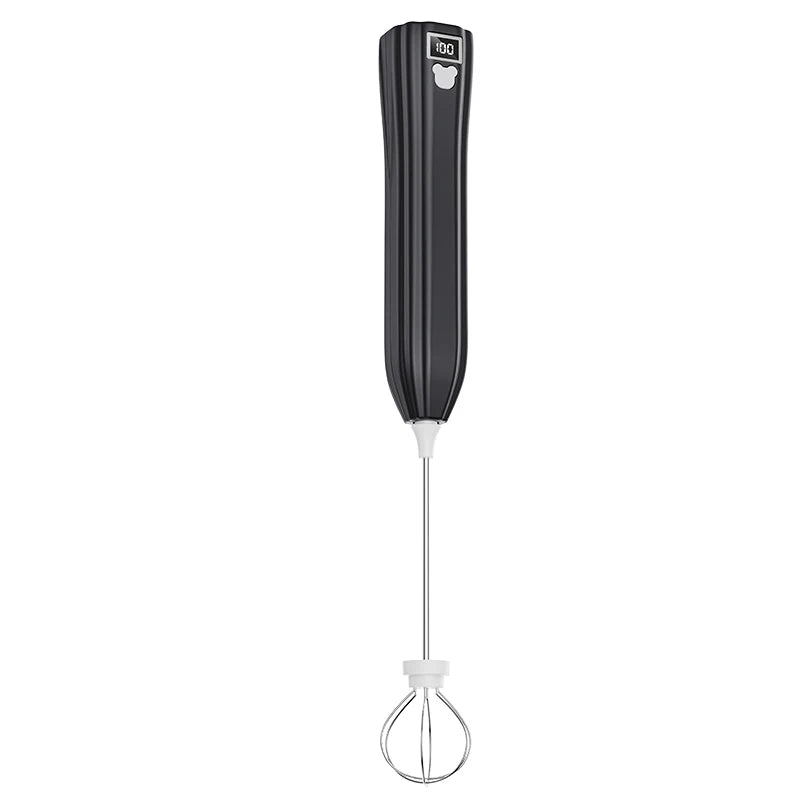 USB Handheld Electric Egg Beater & Mini Coffee Mixer – 5 Speed Handheld Electric Mixer HIP black