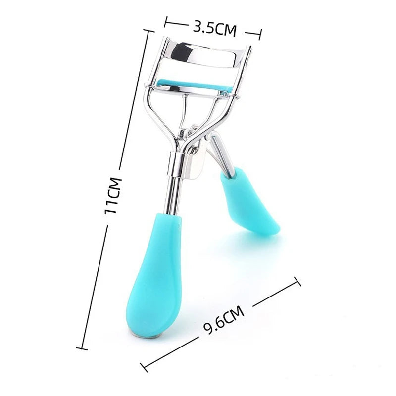 Eyelash Curler Eyelash Curler Tweezers Curved Handle Does Not Hurt Eyelashes Long-lasting Curling Eye Makeup Cosmetics Tools HIP Blue