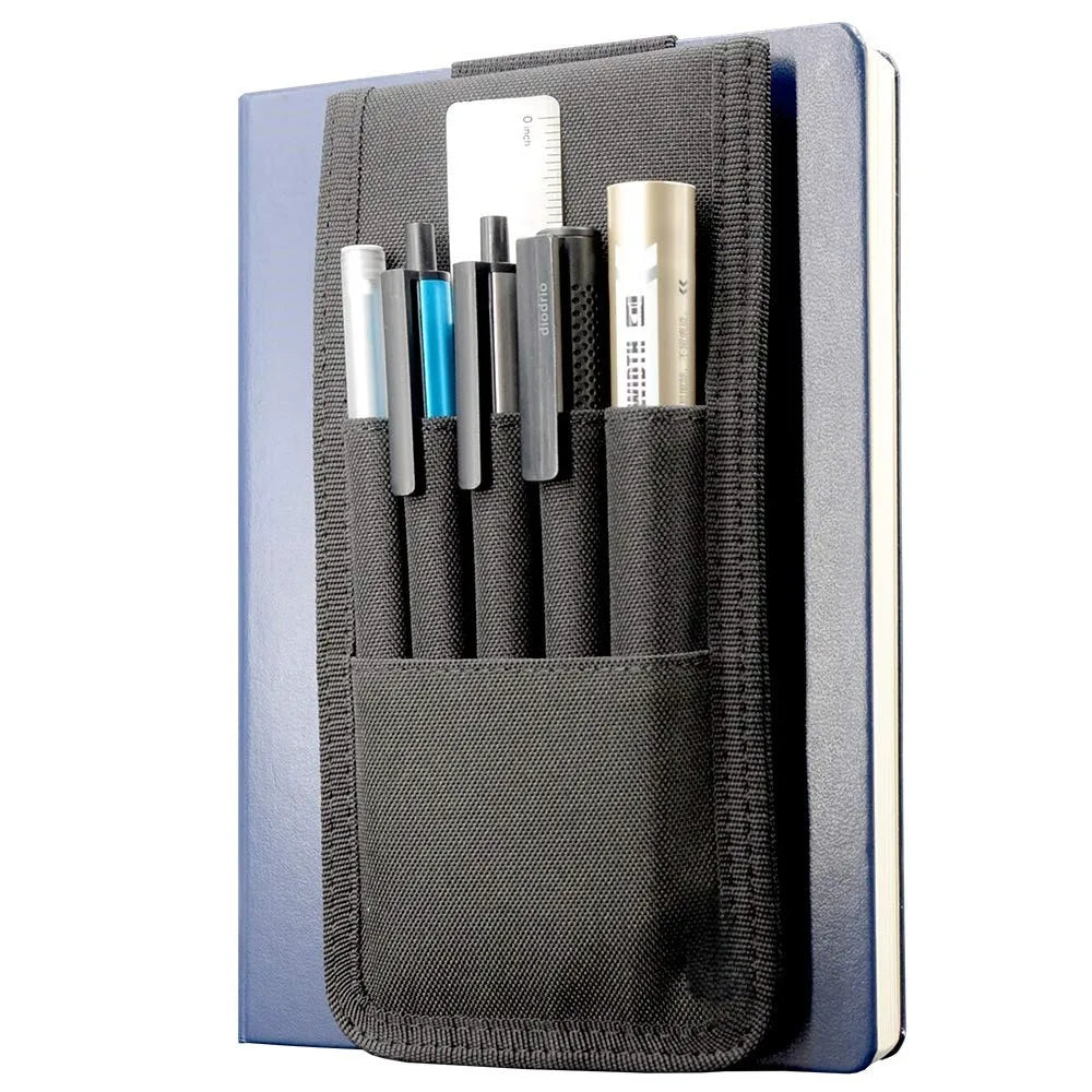 Adjustable Pen Holder for Journals & Notebooks – Black Pen Holder Sleeve HIP Black