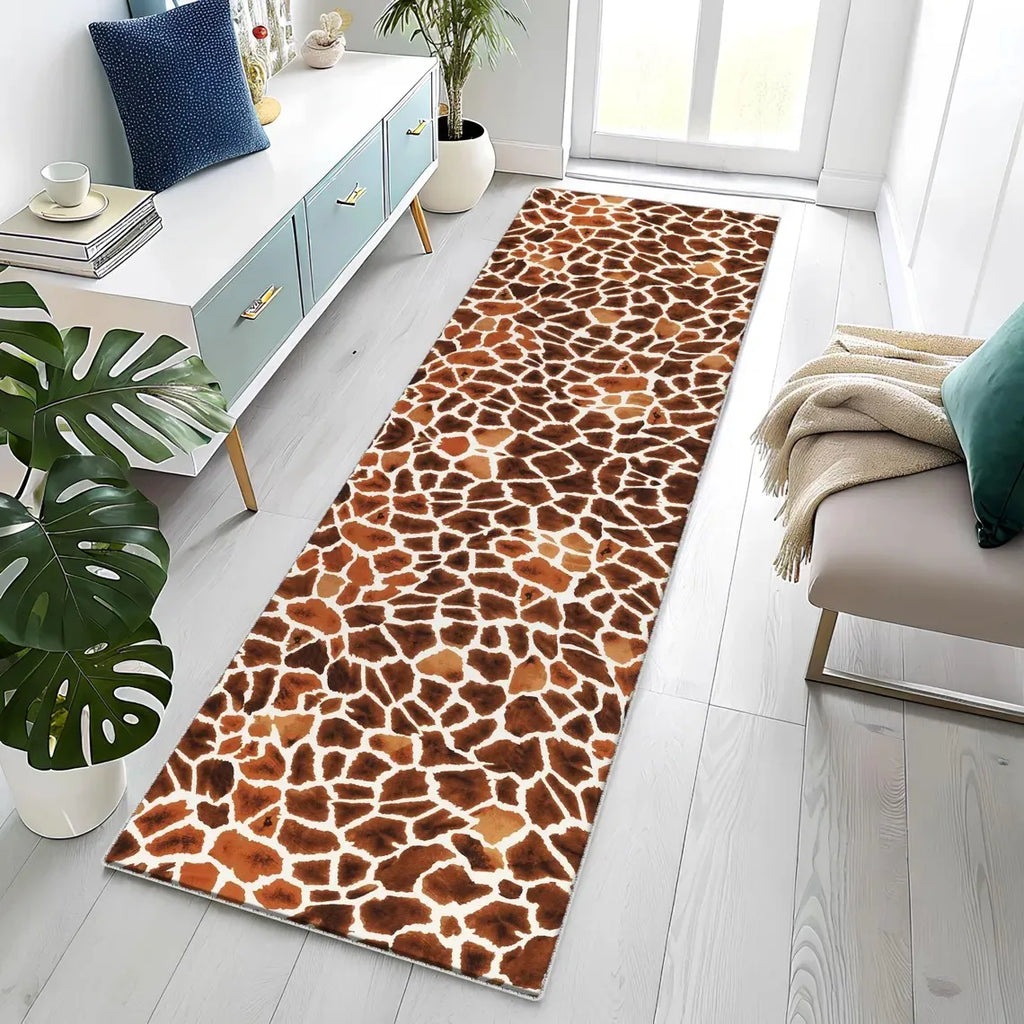 Zebra Print Non-Slip Runner Rug – Kitchen, Hallway & Bedside Runner Floor Rug HIP 5 40x120cm-Felt
