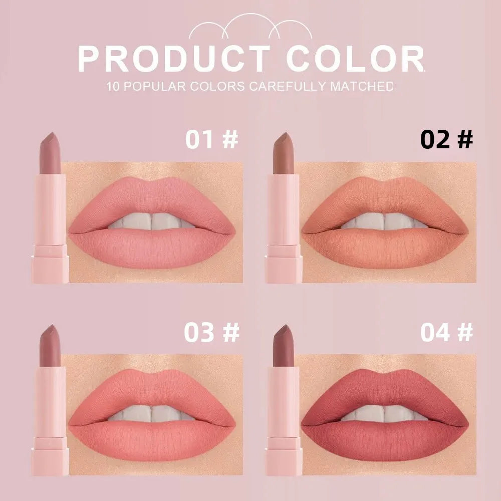 Dragon Ranee 10-Color Mini Matte Lipstick Gift Set | Velvet Matte Lipstick Set HIP