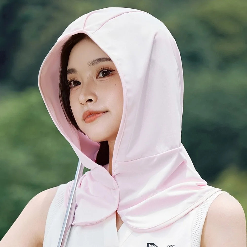 Ice Silk UV Face Mask & Neck Cover – Breathable Sun Protection UV Neck Face Cover HIP Pink