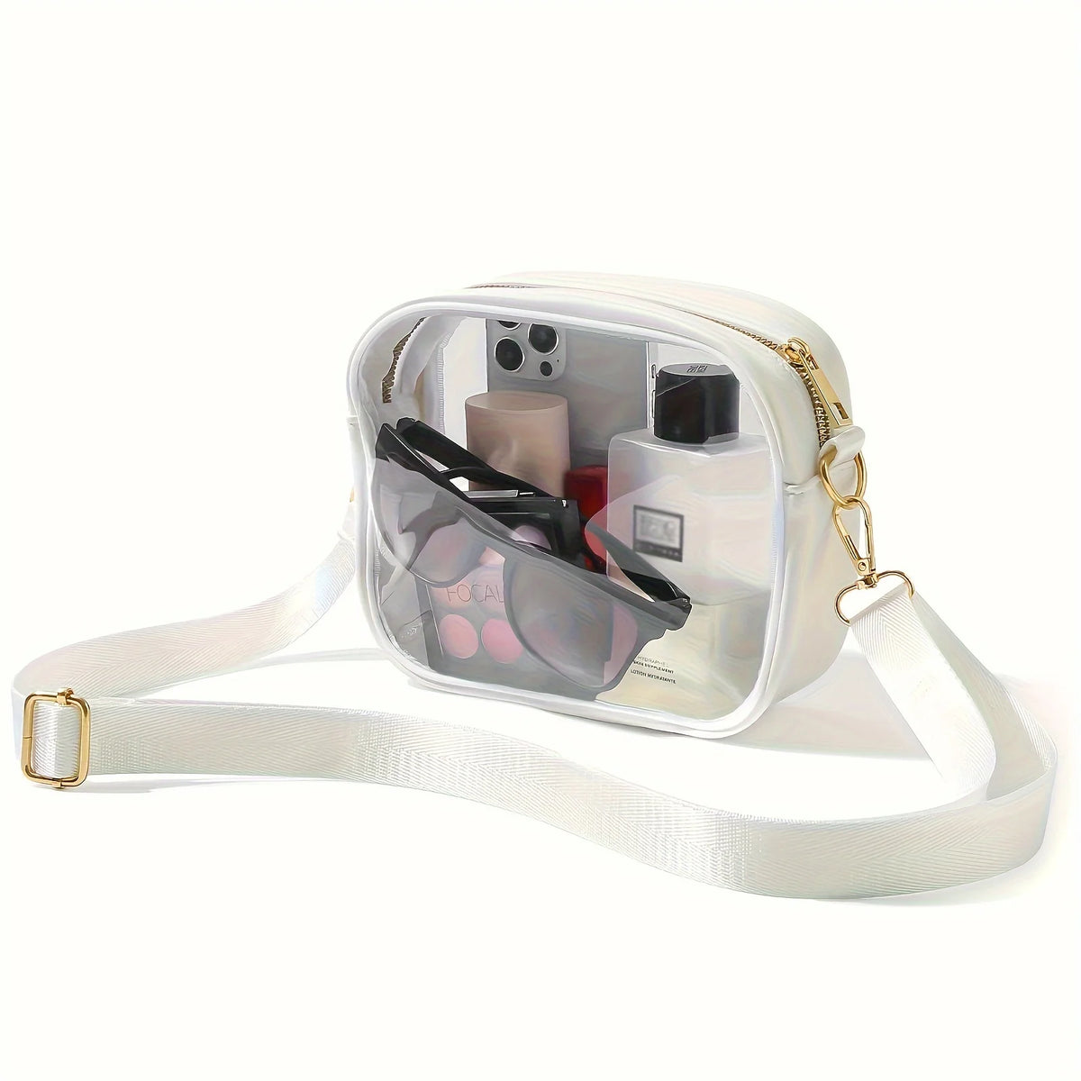 Clear Stadium Approved Crossbody Bag – Concerts & Events Clear Crossbody Bag HIP White General