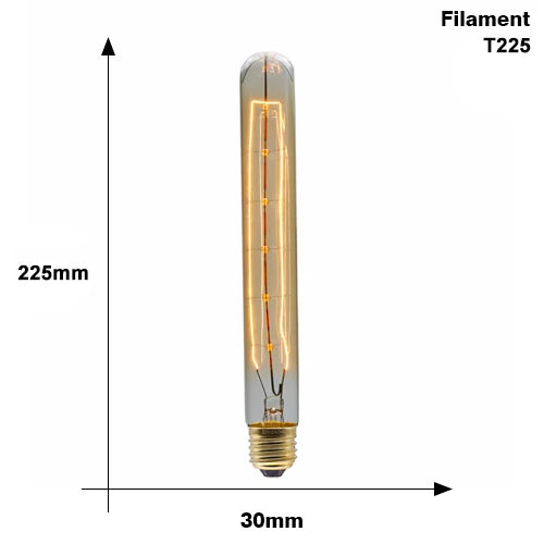 E27 Vintage Edison Filament Bulb 40W | ST64 G80 G95 G125 Vintage Filament Bulb HIP T225 filament 40w