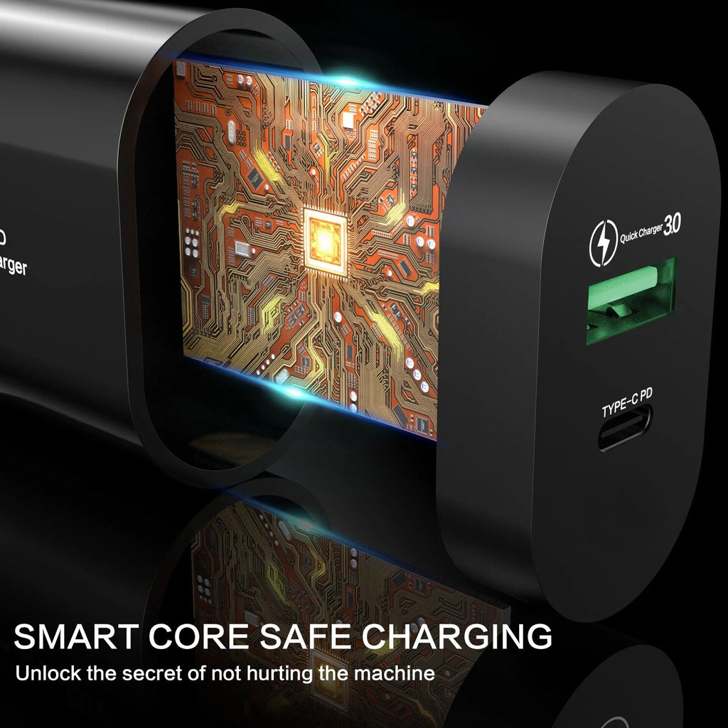 36W PD USB-C Fast Wall Charger | Quick Charge 3.0 Adapter USB Wall Charger HIP