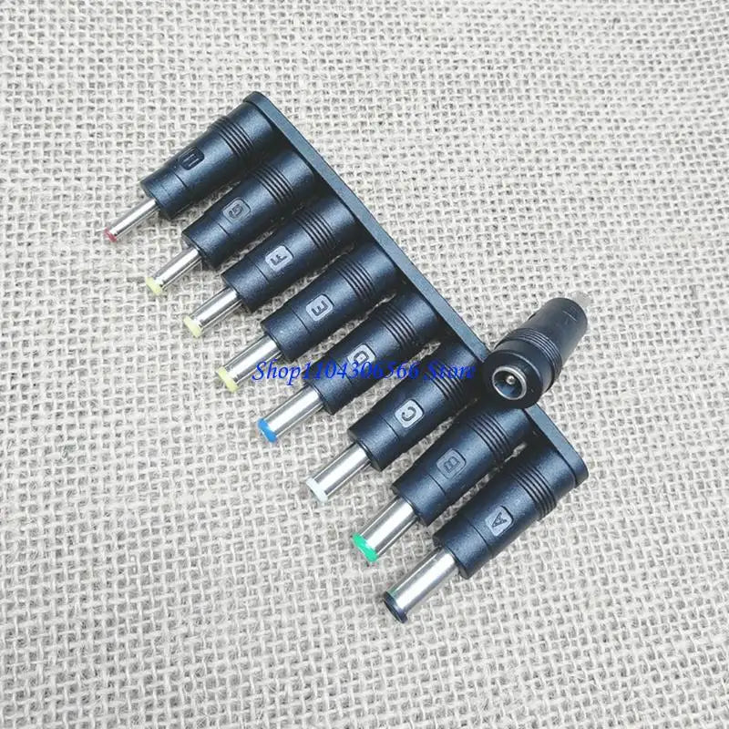 8-Piece DC 5.5x2.5mm Laptop Charging Adapter Converter Tips Charging Adapter Set HIP