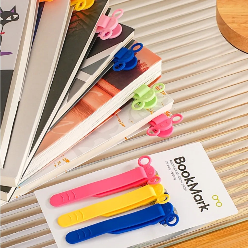 Cute Elephant Silicone Bookmark Clip with Pen Holder | 6 Colors Silicone Bookmark Clip HIP