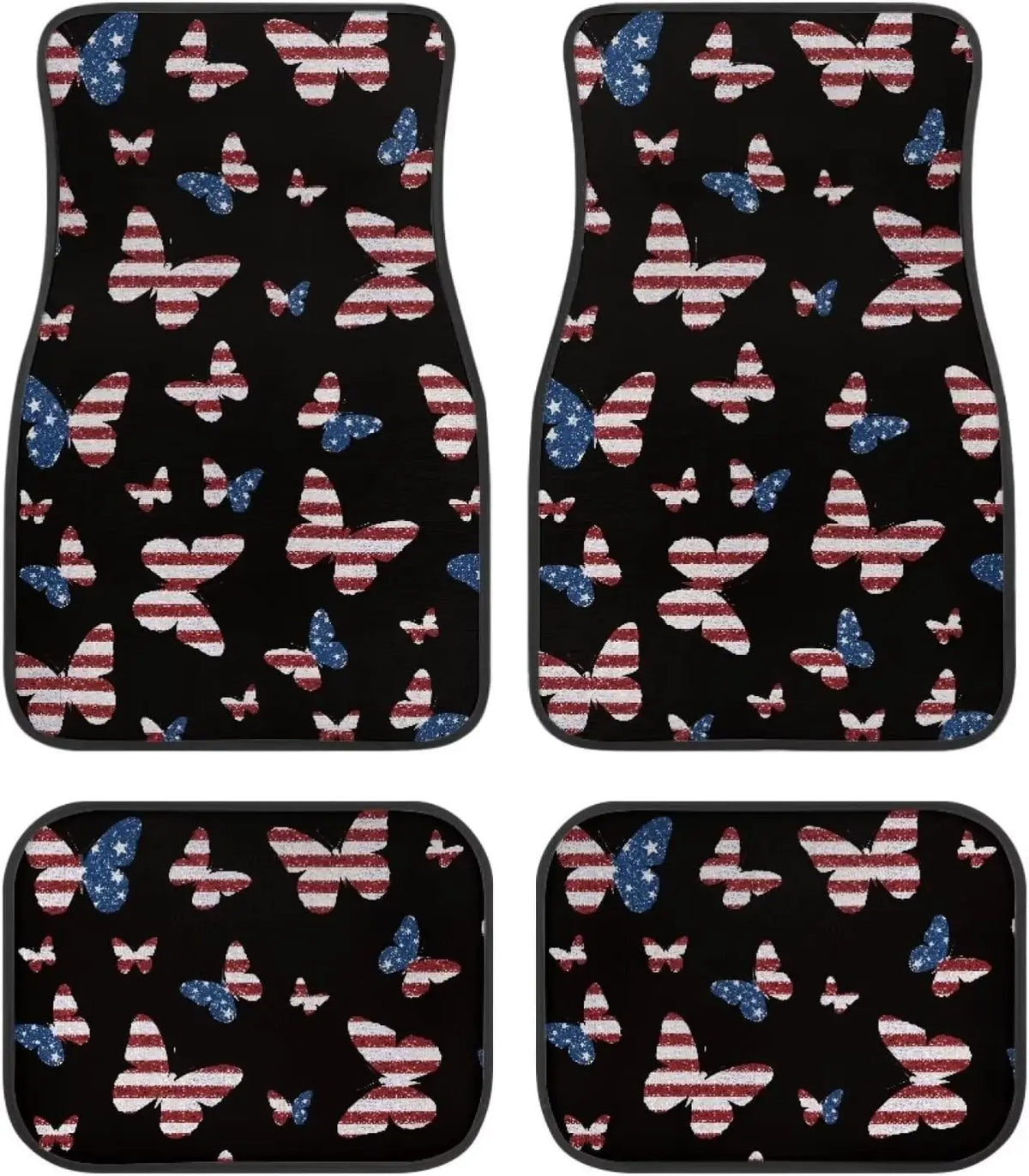 USA Flag Butterfly Car Floor Mats – 4-Piece Set | HIP Car Floor Mats HIP 1