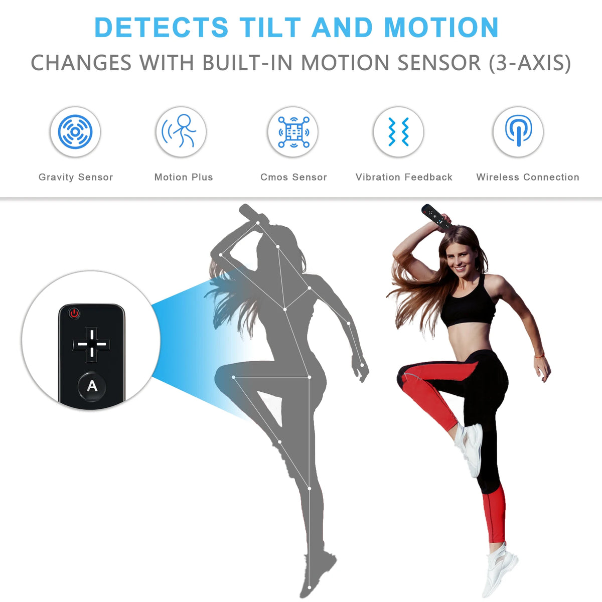 2-in-1 Bluetooth Wireless Controller Kit for Nintendo Wii/Wii U Wireless Game Controller HIP