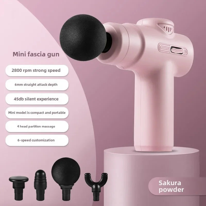4-Head USB Mini Massage Gun – Portable Muscle Massager Mini Massage Gun HIP