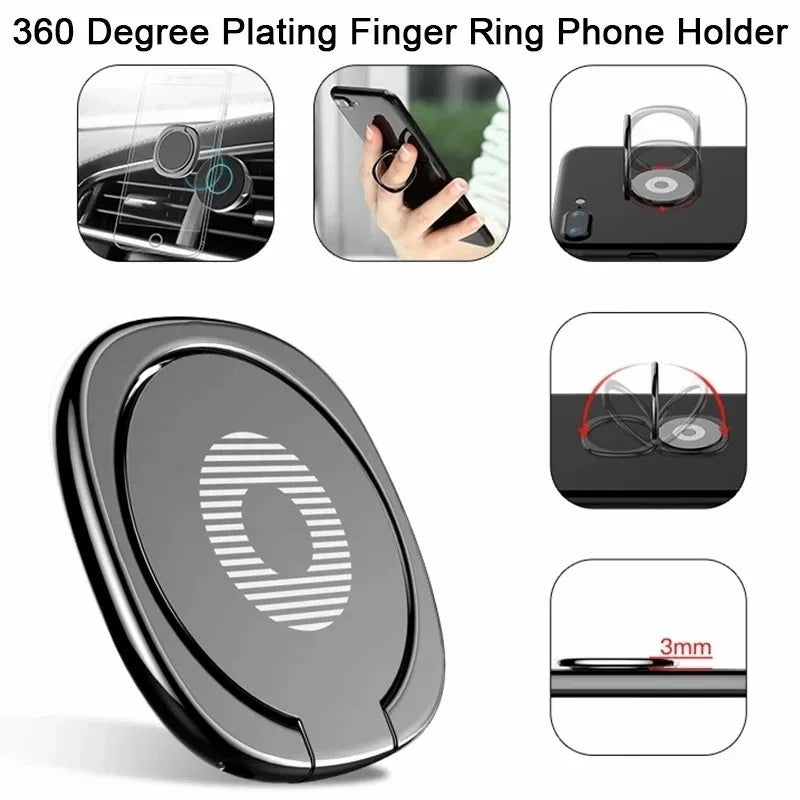360° Metal Finger Ring Phone Holder & Stand – Universal Phone Ring Holder HIP