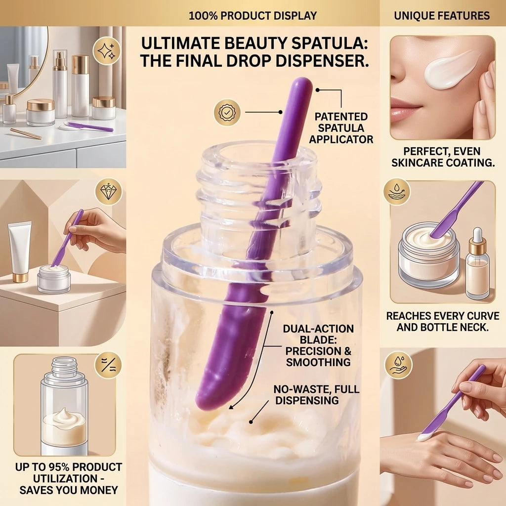 Cosmetic Bottle Silicone Mini Scraper Three Piece Set Baking Double End Two In One Spatula Jam Bottle Scraper Spoon Set HIP