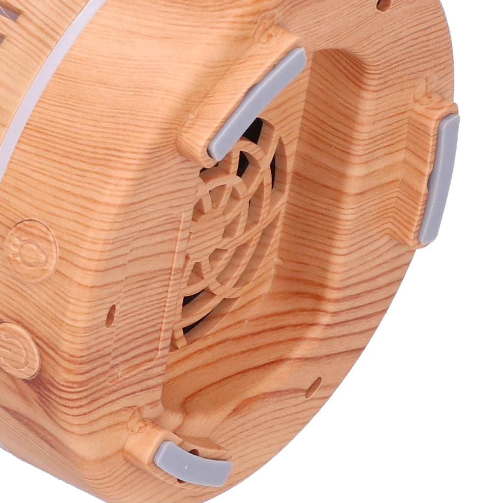 200ml Mini Hollow Humidifier with Night Light USB Powered Diffuser 5V Light Wood Grain Desktop Humidifier Humidifying Tool HIP