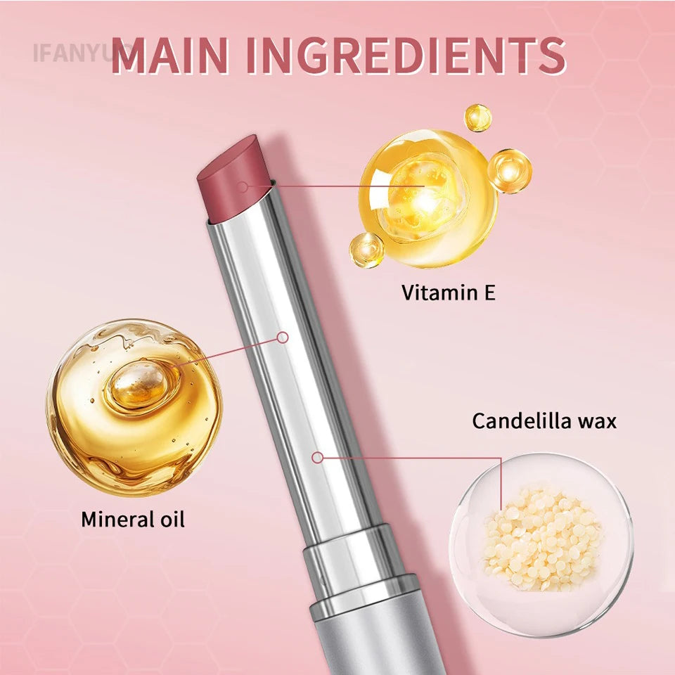 Vitamin E Pink Honey Lipstick Nourishing Moisturizing Tinted Lip Plumping Balm Smooth Enhancing Natural Color Lip Care Makeup HIP