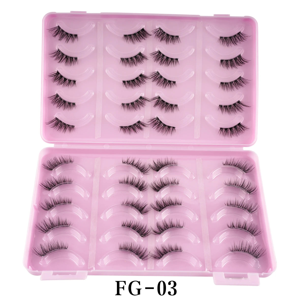YSDO New Half Lashes 20 Pairs Soft Natural False Eyelashes Wispy Short Style Lash Volume Fluffy 3D Mink Eyelashes Cilios Makeup HIP 20pairs-FG-S03