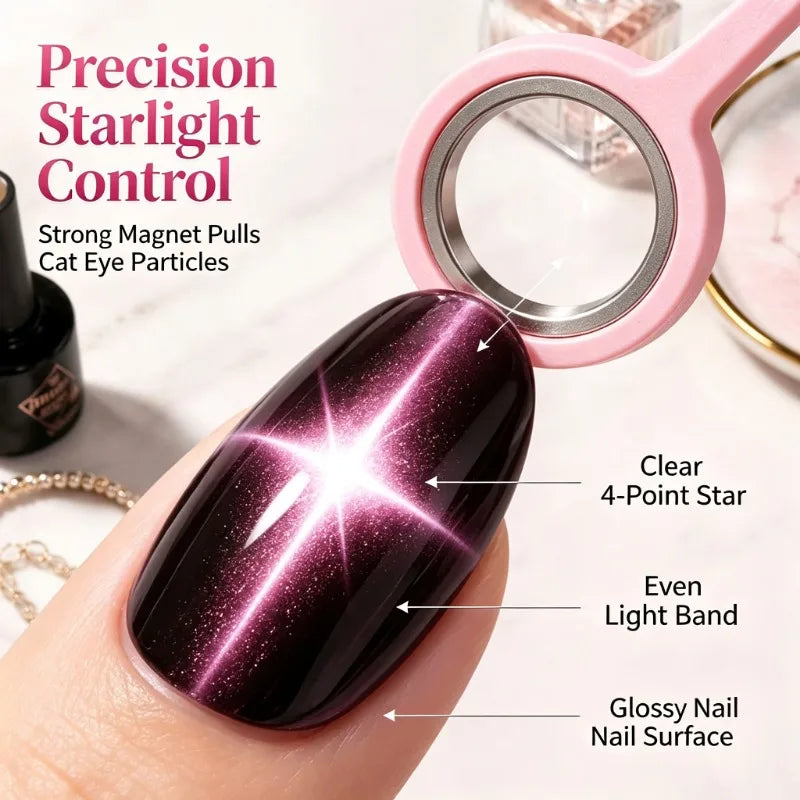 4 Point Star Cat Eye Magnetic Nail Tool Nail Magnet Stick Gel Polish Star Magnet 3D Cat Eye Effect Manicure DIY Nail Supplies HIP