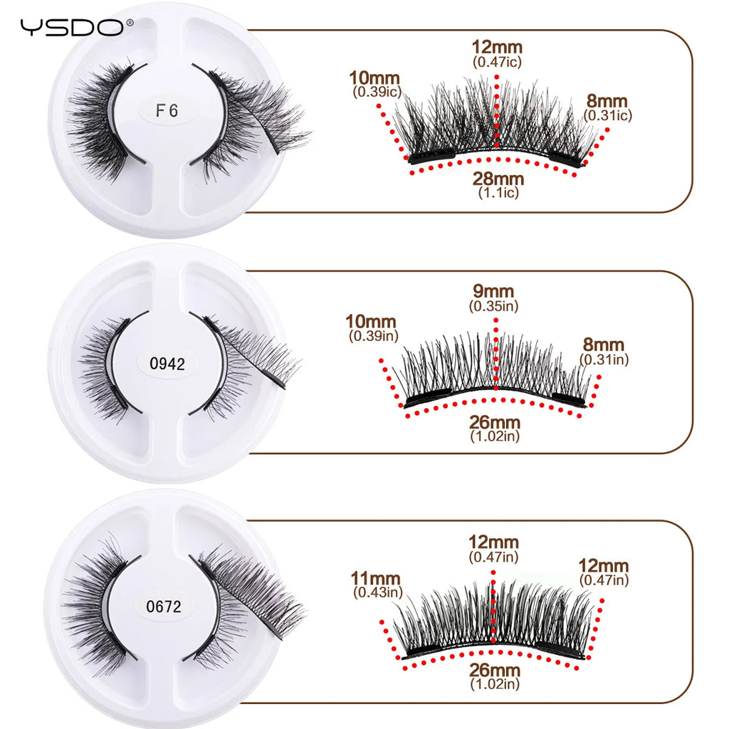 YSDO 5 Pairs/box Magnetic Eyelashes Wholesale Natural Magnetic Eyelashes Reusable 3D Faux Mink Lashes With Tweezers Makeup Tools HIP