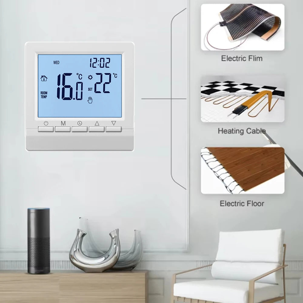 Programmable Smart Thermostat – Gas Boiler & Floor Heating Programmable Thermostat HIP