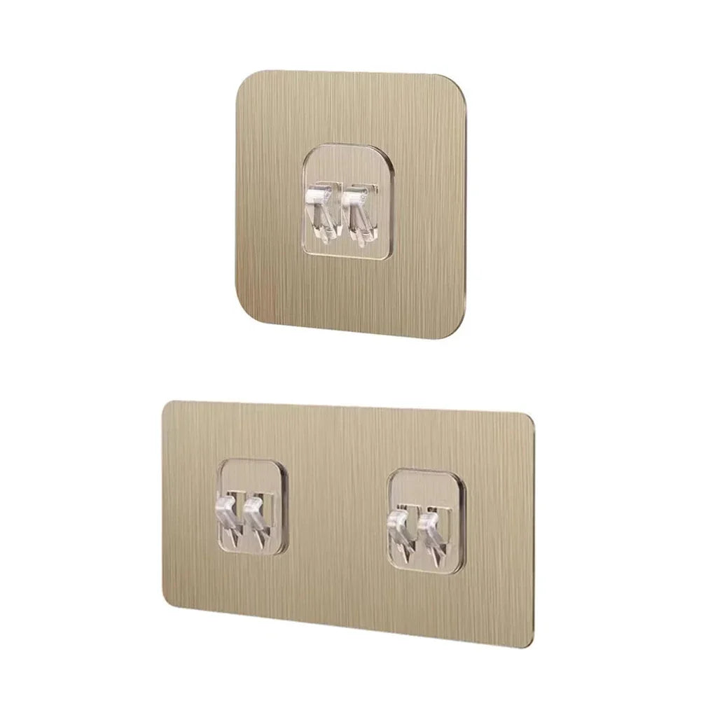 5pcs Wall Adhesive Hooks Transparent Wire Shelf Rack Hook Wall Mount Free Punch Kitchen Bathroom Non Trace Stickers Holder HIP