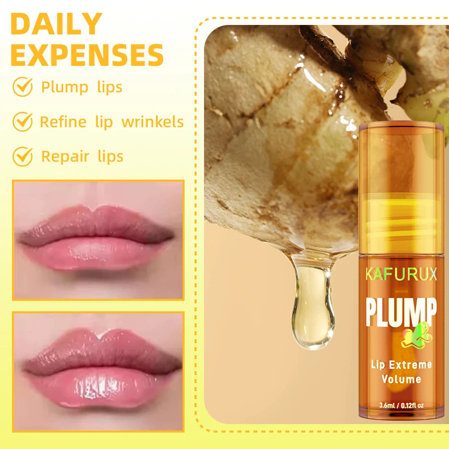 1PC Sexy Lip Plump Long Lasting Lip Oil Moisturizing Lip Gloss Serum Instant Volumising Essence Oil Repair Lip Fine Lines Increa HIP