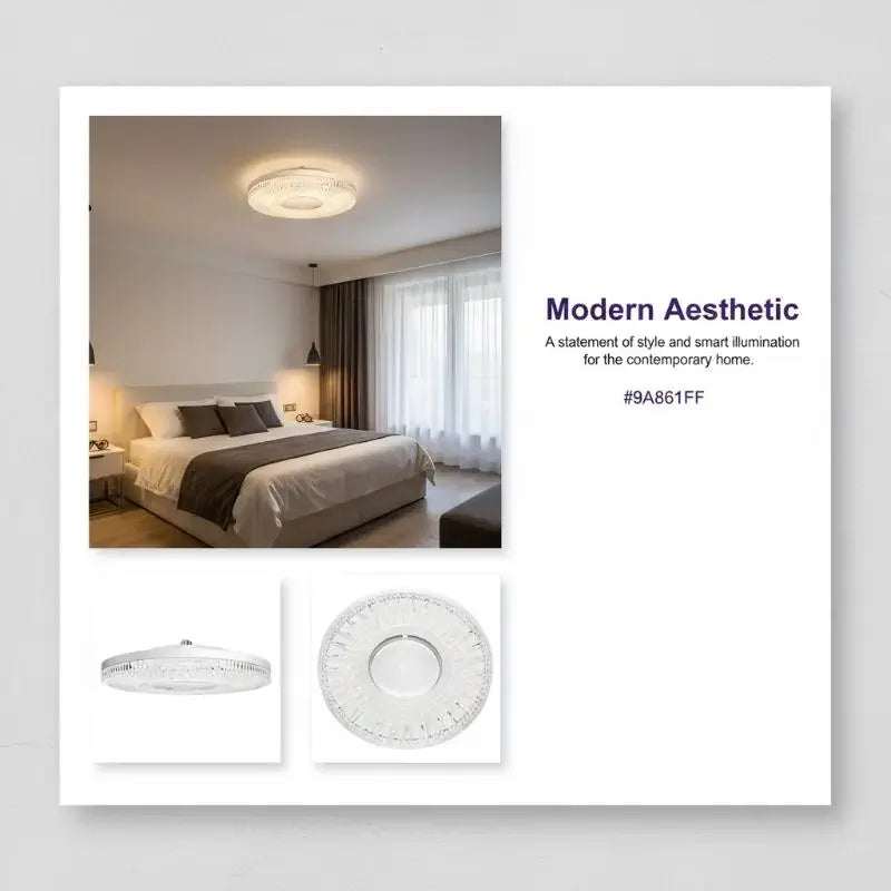 E27 LED Crystal UFO Ceiling Bulb – 40W–100W Natural White LED Light Bulb HIP