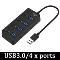 SEamopar 4/7-Port USB Hub 3.0 & 2.0 with On/Off Switches USB Hub Splitter HIP 4 Port USB 3.0 USB Type-C