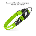 LED Rechargeable Dog Collar with AirTag Case – All Sizes LED Pet Collar HIP green S-30cm-39cm