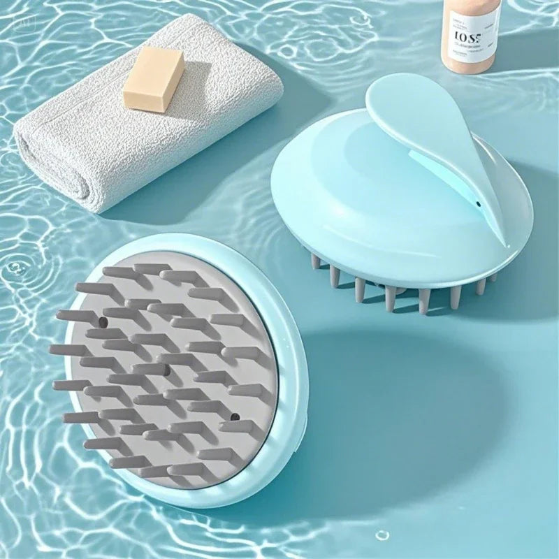 Hair Massager Comb Portable Relieve Head Stress New Silicone Handheld Round Remove Dandruff Scalp Stop Itch Scratching Combs HIP