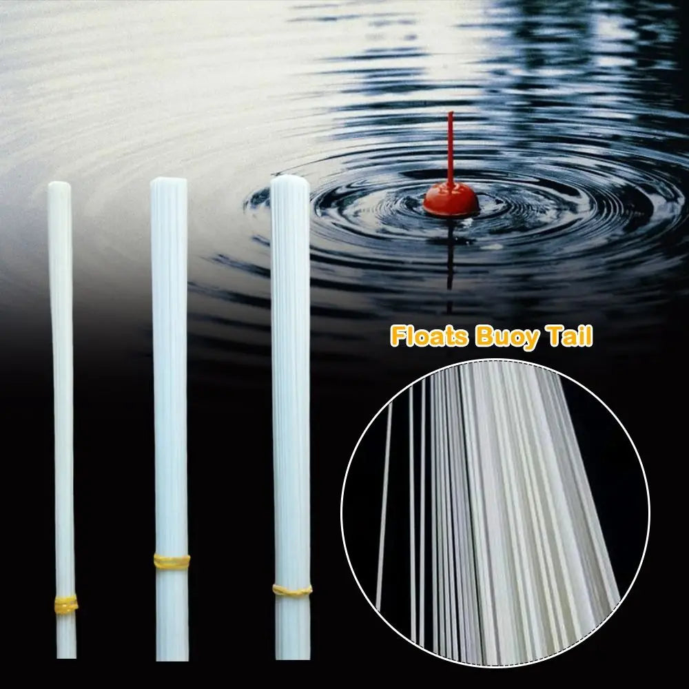 10-Pack Glass Fiber Drift Tail Fishing Float Tops – 9 Sizes Fishing Float Top HIP