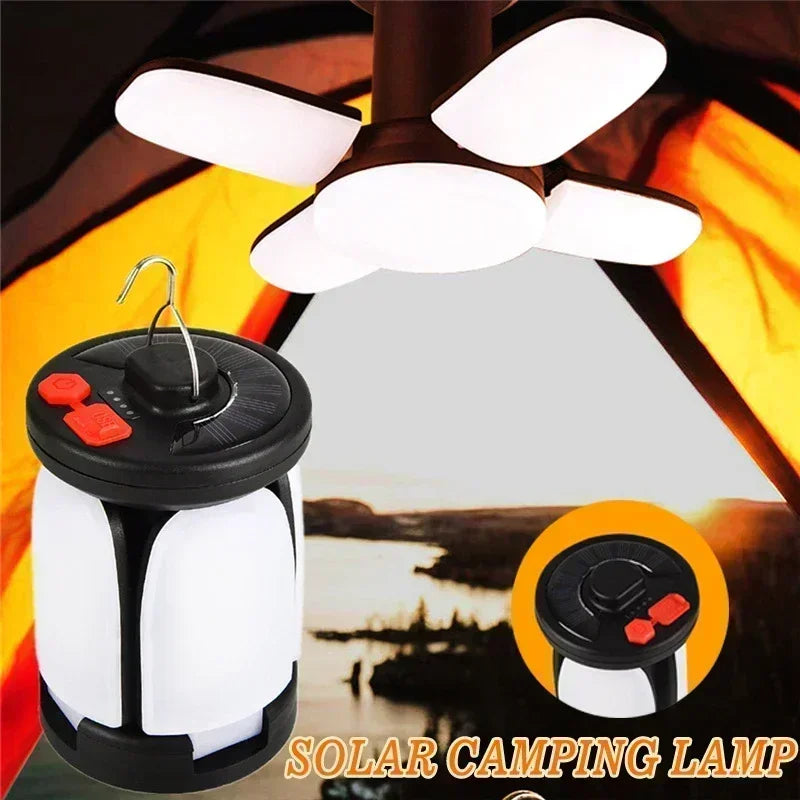 ESMARTER LED Leaf Camping Lantern – Solar & USB, 500 Lumens Solar LED Lantern HIP 2400mah no solar