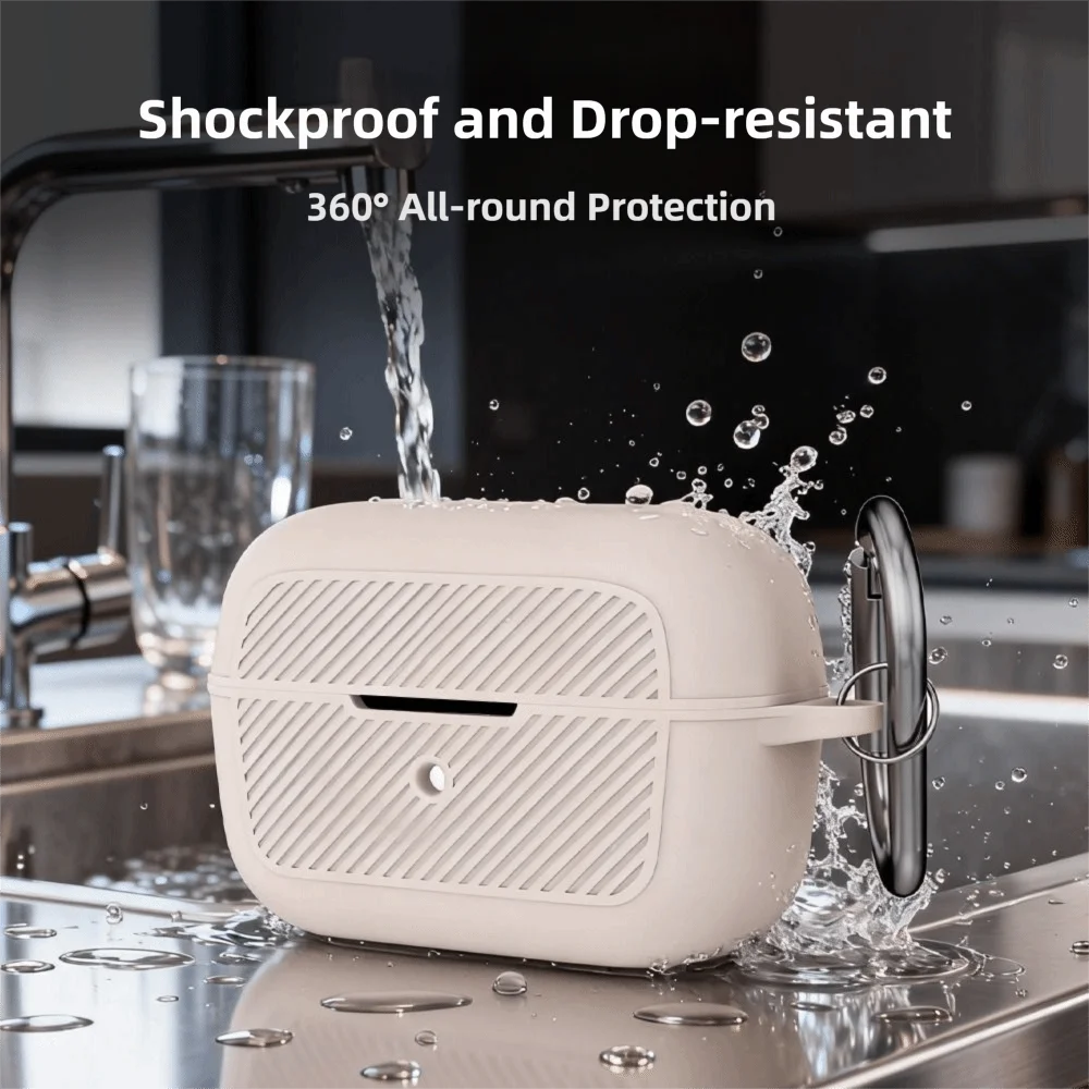 Silicone Case + Carabiner for Anker Soundcore C50i Earphone Case Cover HIP