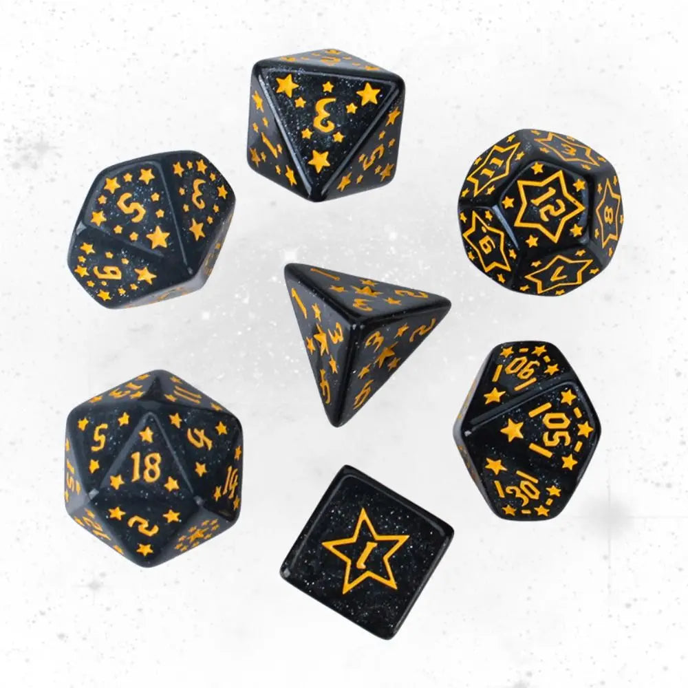 7-Piece Acrylic Star Polyhedral Dice Set – D4 to D20, 8 Colors Polyhedral Dice Set HIP