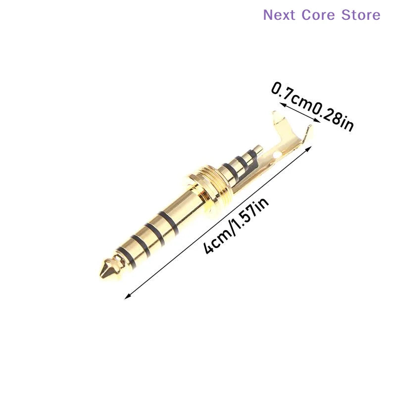4.4mm Balanced Audio Plug – HIFI Copper Rhodium Plated 5-Pole Audio Jack Connector HIP