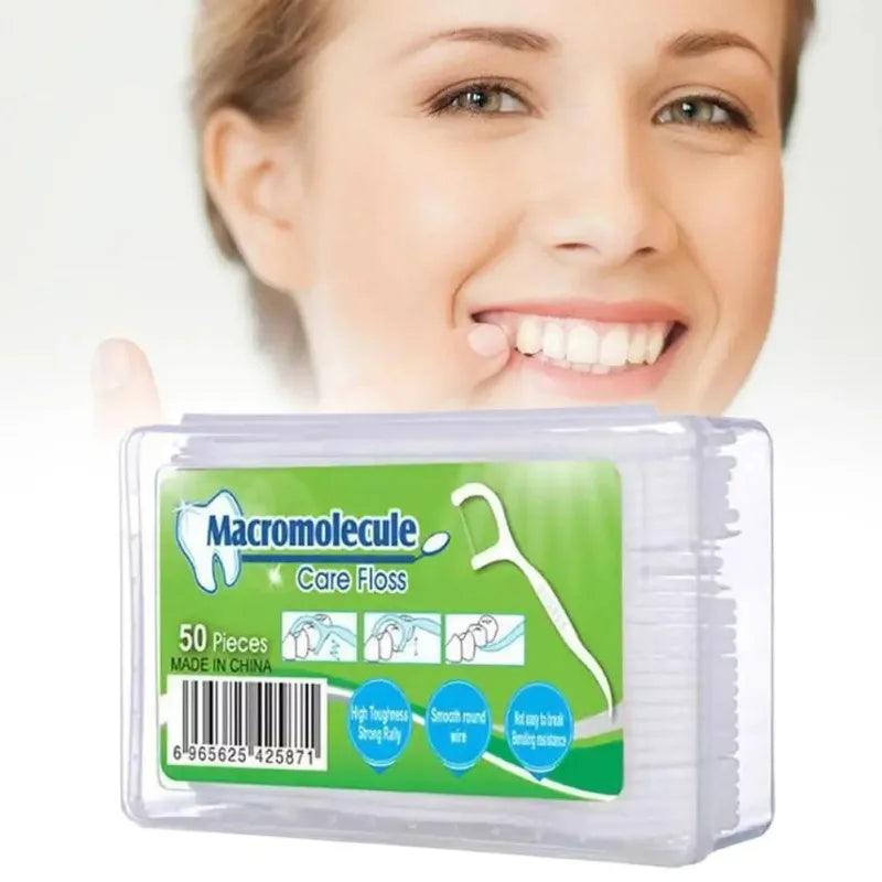 RUZOFO Disposable Dental Floss Picks – 50 Pcs/Box, 1–5 Boxes Dental Floss Picks HIP
