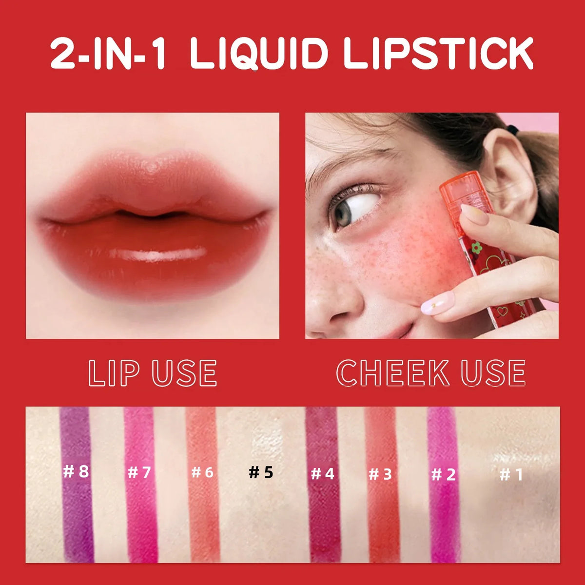 MLSMILE Roll-On Matte Lip Tint – Waterproof & Long-Lasting Roll-On Lip Tint Set HIP